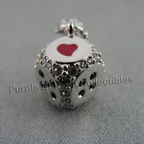 Swarovski Crystal Casino Themed Dice Charm - Picture 1 of 4